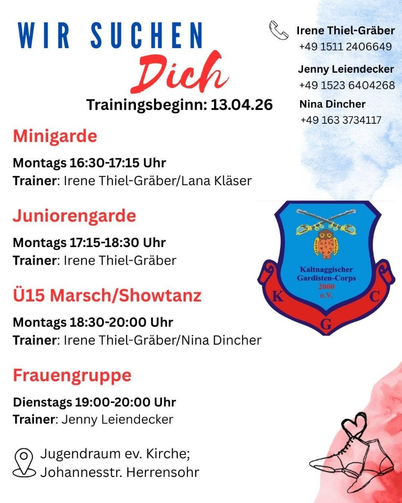 Trainingszeiten KGC